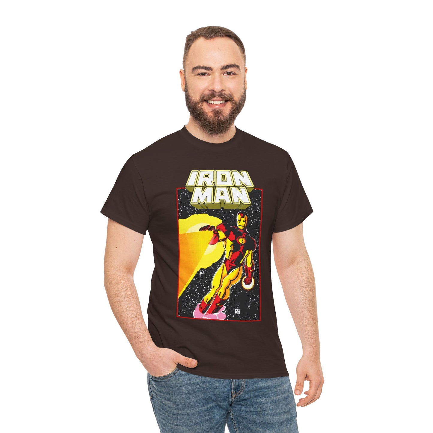 Iron Man T-Shirt - John Romita Jr Art - Cover to Issue #256 - Tony Stark in Space - Marvel Comics