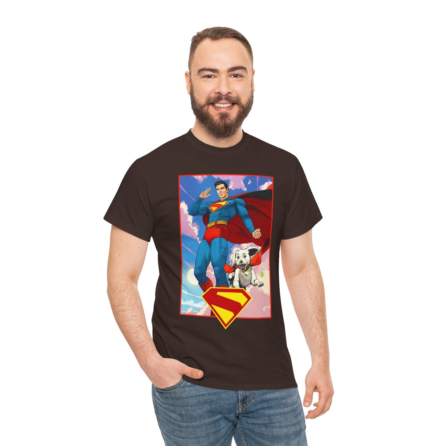 Superman & Krypto T-Shirt - DC Comics - New James Gunn Movie 2025 - Dan Mora Art - Man of Steel