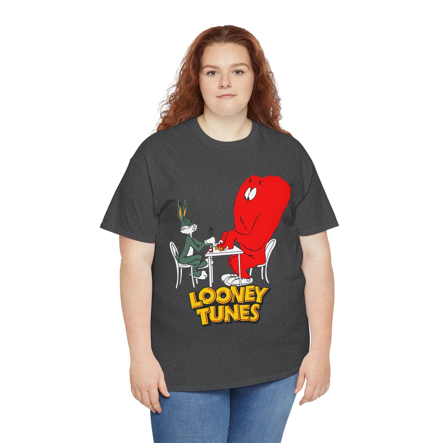 Bugs Bunny & Gossamer T-Shirt - Looney Tunes Cartoon - Popular Halloween Monster Getting a Manicure - Funny, Humorous Image
