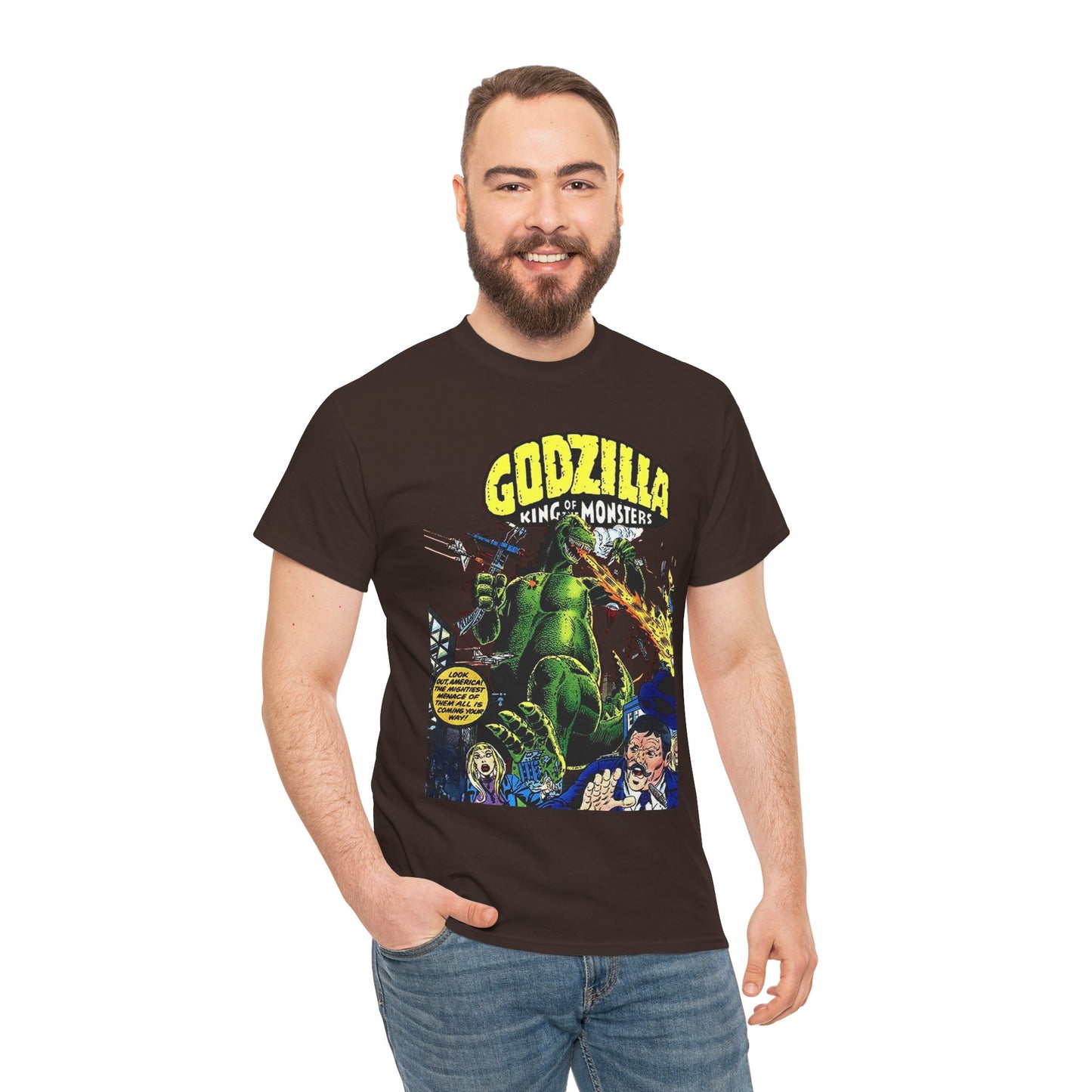 Godzilla T-Shirt - King of the Monsters - 1970s Comic Series - Marvel Comics - Bronze Age Monster Comic
