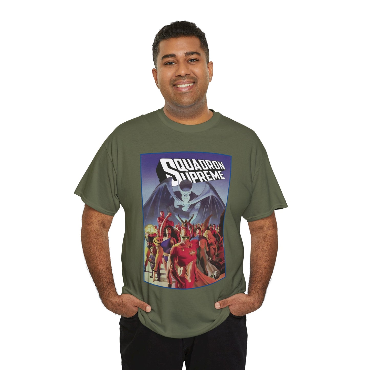 Squadron Supreme T-Shirt - Alex Ross Art - Hyperion, Nighthawk, Power Princess, Doctor Spectrum, Whizzer - Justice League Pastiches - Marvel Comics
