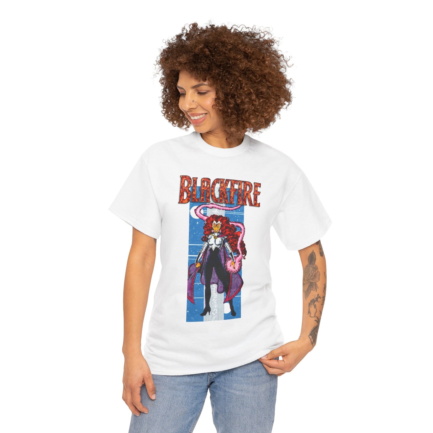 Blackfire T-Shirt - George Perez Art - New Teen Titans Enemy, Starfire's Evil Sister - From Tamaran - DC Comics