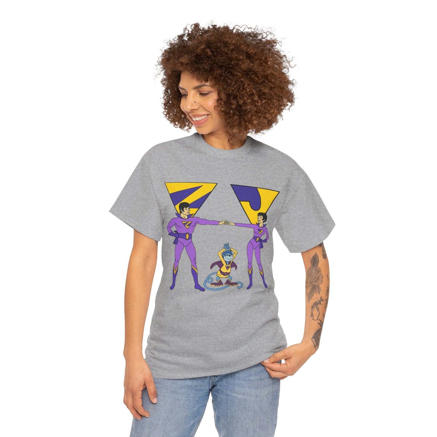 Wonder Twins T-Shirt - Super Friends - Zan & Jayna - Hanna-Barbera Cartoon - DC Comics