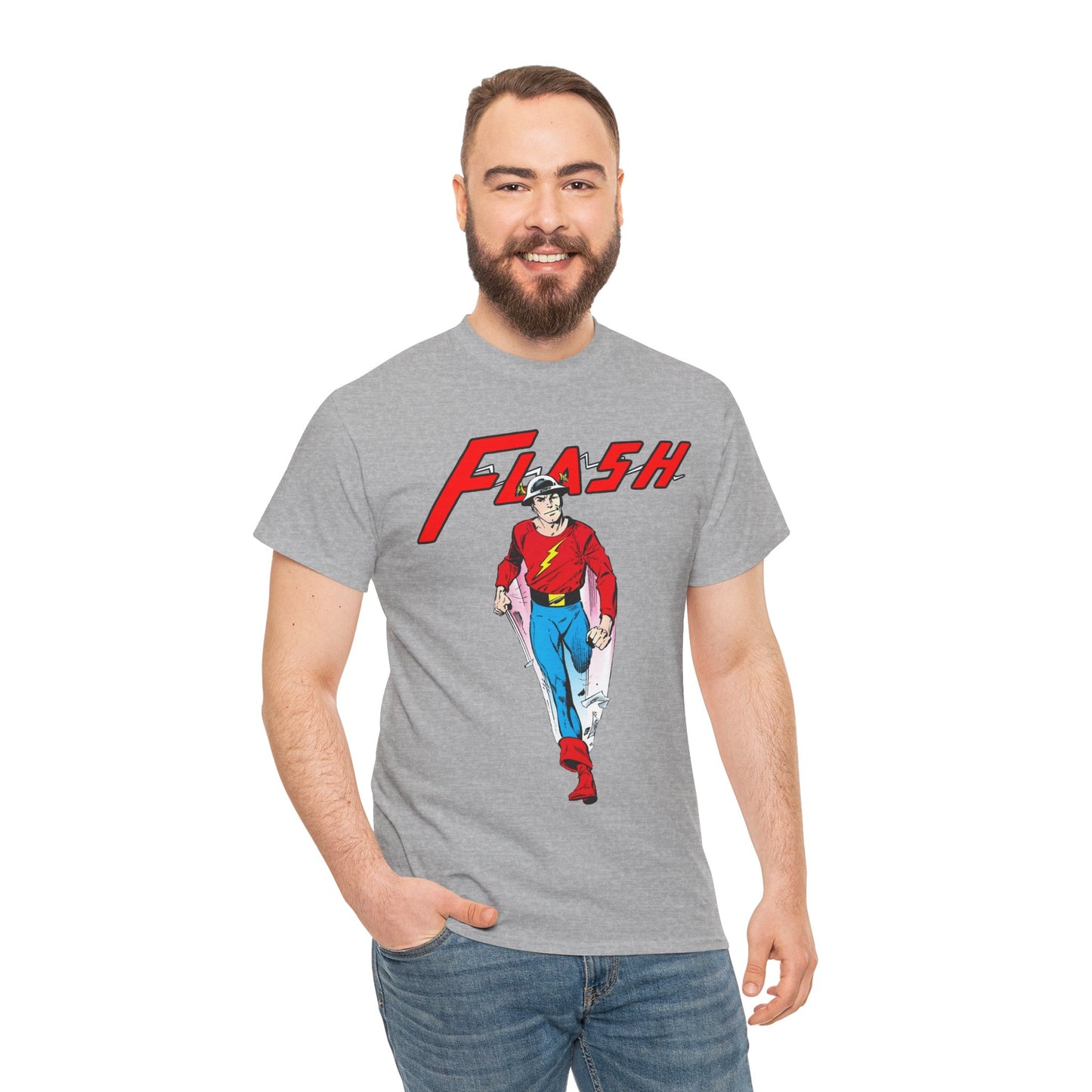 Golden Age Flash T-Shirt - John Byrne Art - Justice Society/JSA Member - Jay Garrick - Speedster