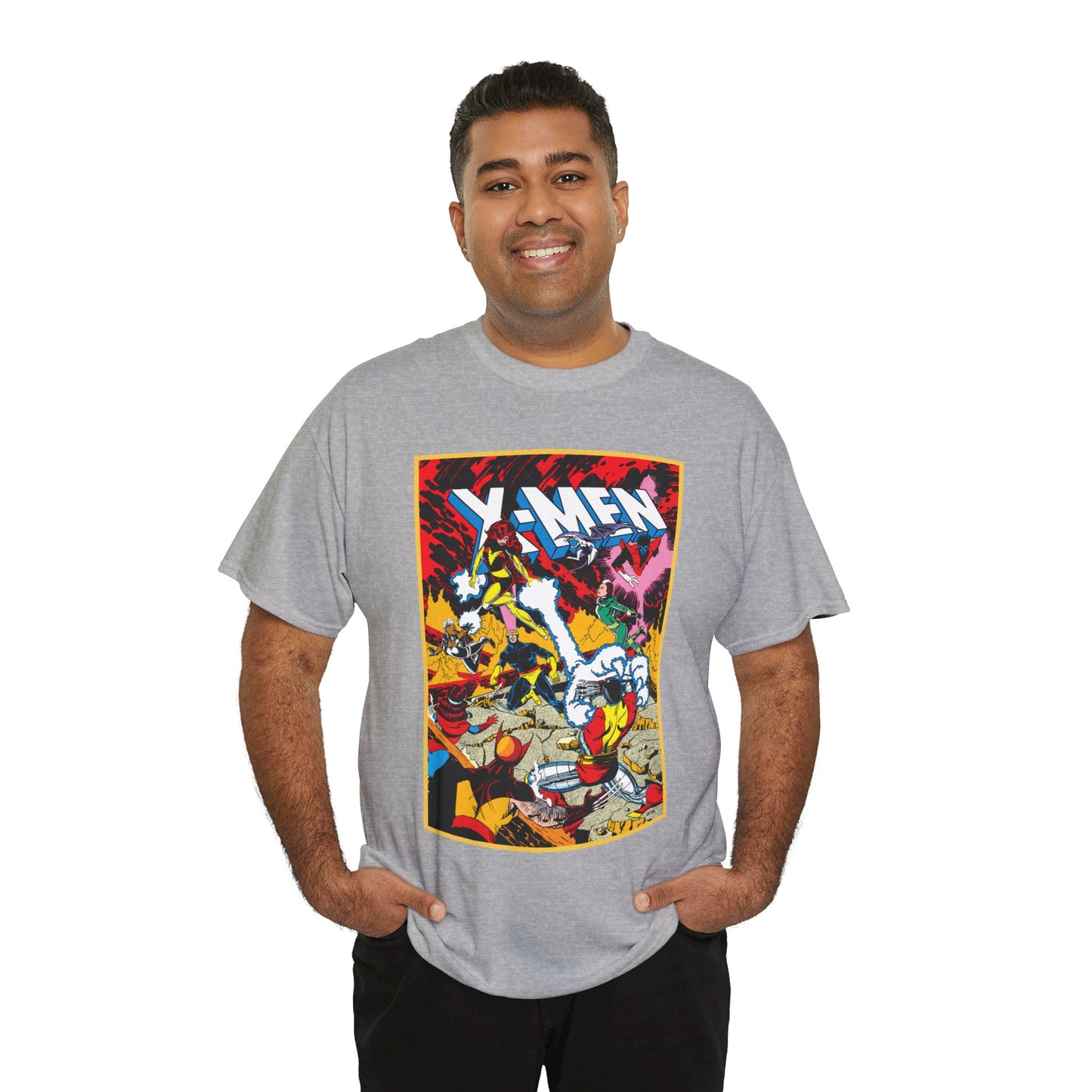 X-Men T-Shirt - Paul Smith Art - Return of Dark Phoenix - Wolverine, Colossus, Cyclops, Storm, Nightcrawler, Rogue - Marvel Comics