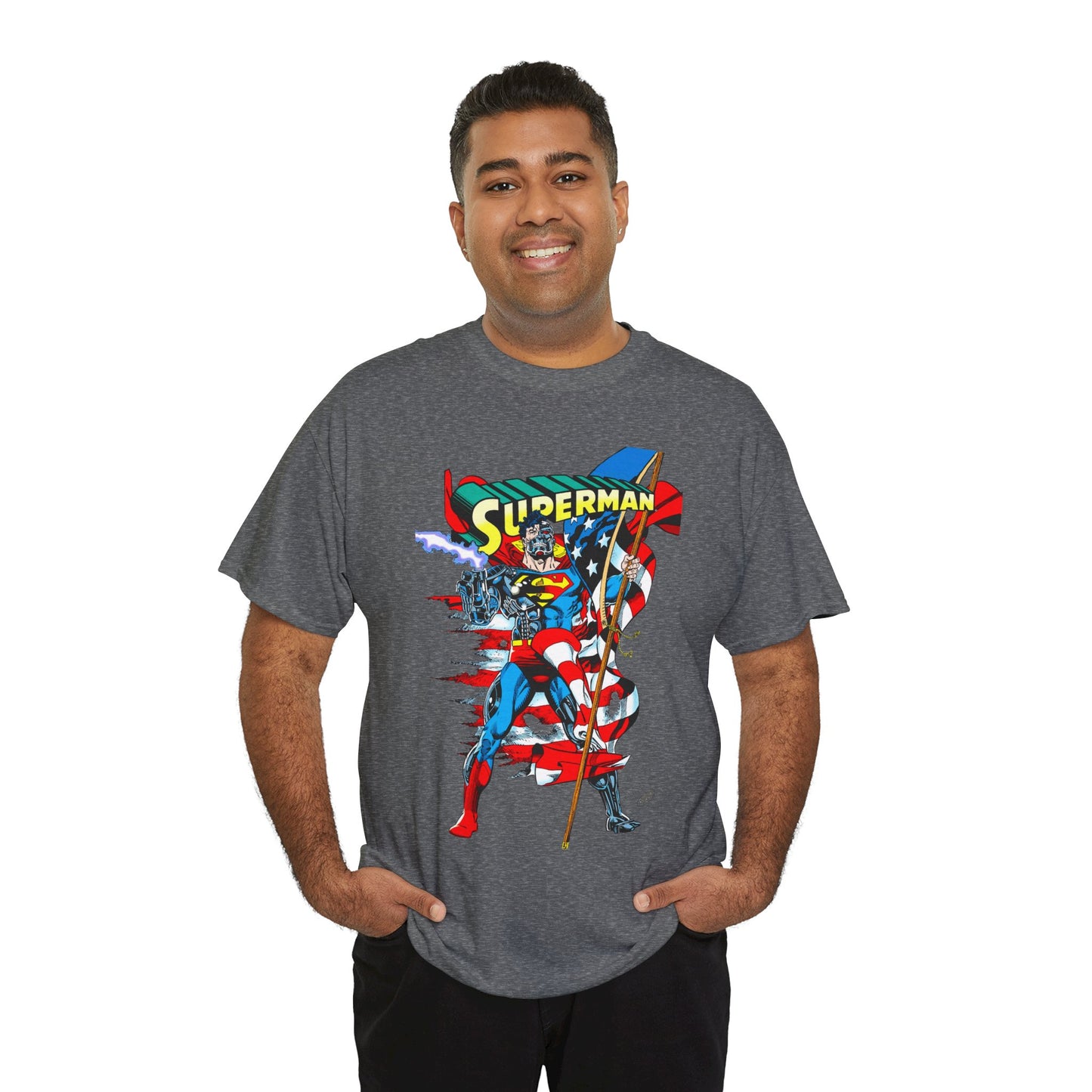 Cyborg Superman T-Shirt - Dan Jurgens Art - Reign of the Supermen Enemy - 1990s Storyline After the Death of Superman - DC Comics