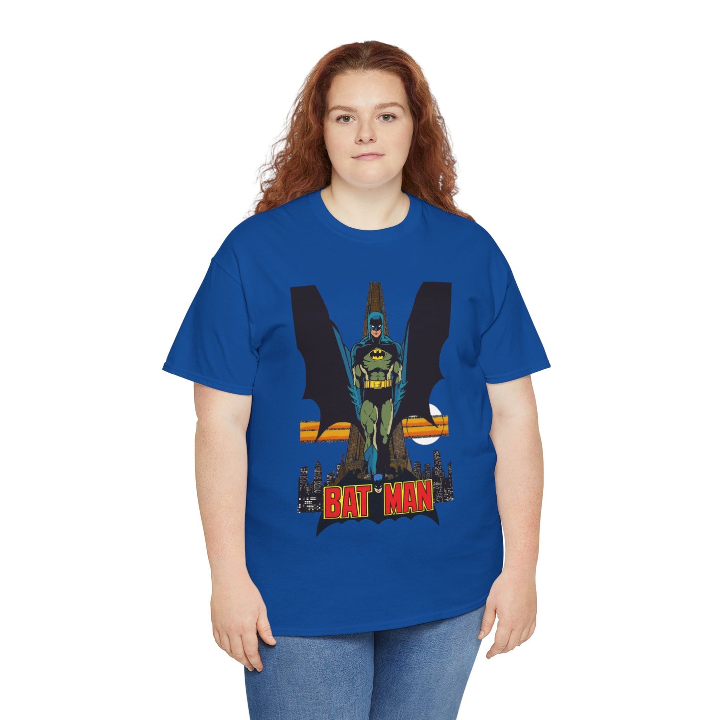 Batman T-Shirt - George Perez Art - JLA 80s Postcard Set - DC Comics - Gotham City - Justice League of America Member