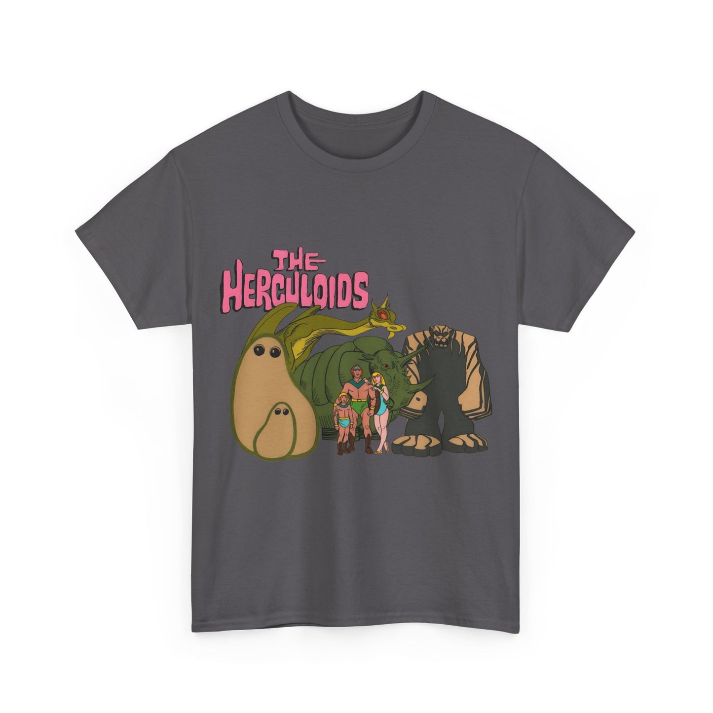Herculoids T-Shirt - Popular 1960s Hanna-Barbera Cartoon - Zandor, Tara, Dorno, Gloop & Gleep - Amzot - Alex Toth Designs