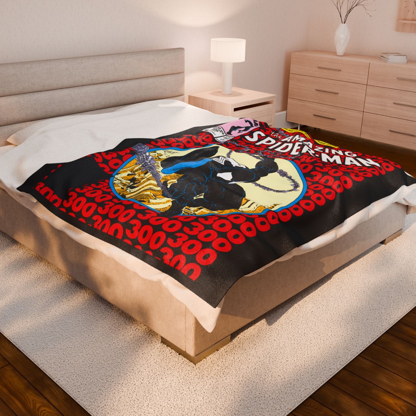 Amazing Spider-Man #300 Velveteen Plush Blanket 60x80" - Todd McFarlane Art - Peter Parker - Marvel Comics