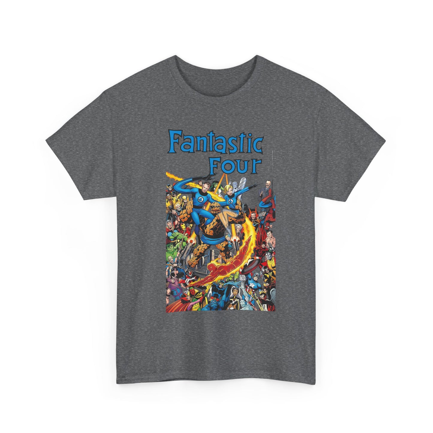 Fantastic Four T-Shirt - Classic John Byrne Art - Popular Marvel Comics Characters - Human Torch, The Thing, Invisible Woman, Reed Richards - 2025 MCU Movie