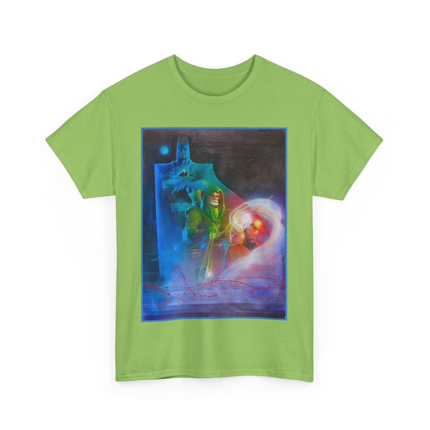 Batman, Green Arrow, Question T-Shirt - Denys Cowan & Bill Sienkiewicz Art - DC Comics - Gotham City