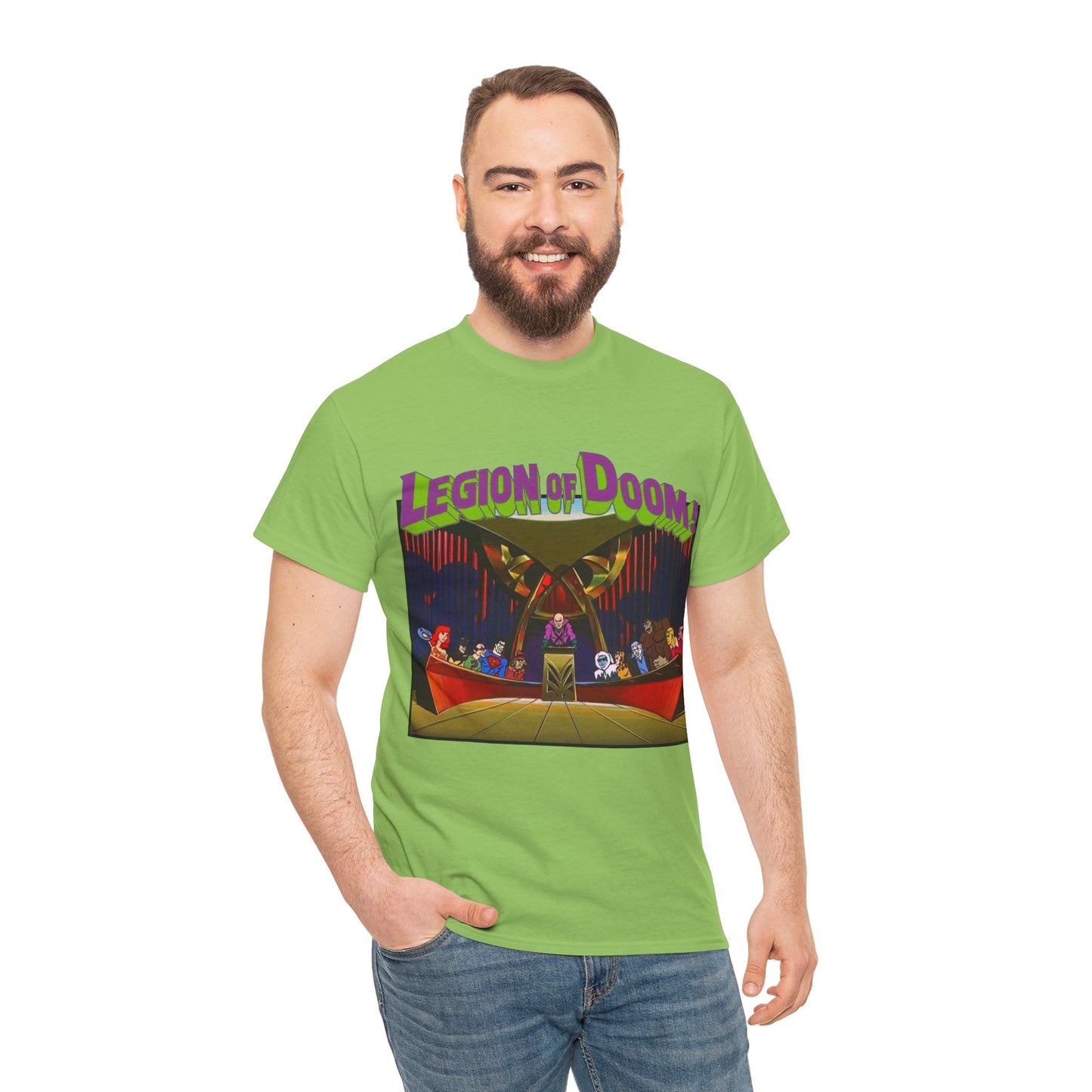 Legion of Doom T-Shirt - Super Friends Cartoon - Lex Luthor, Grodd, Brainiac, Giganta, Riddler, Bizarro, Scarecrow, Hanna-Barbera Animation