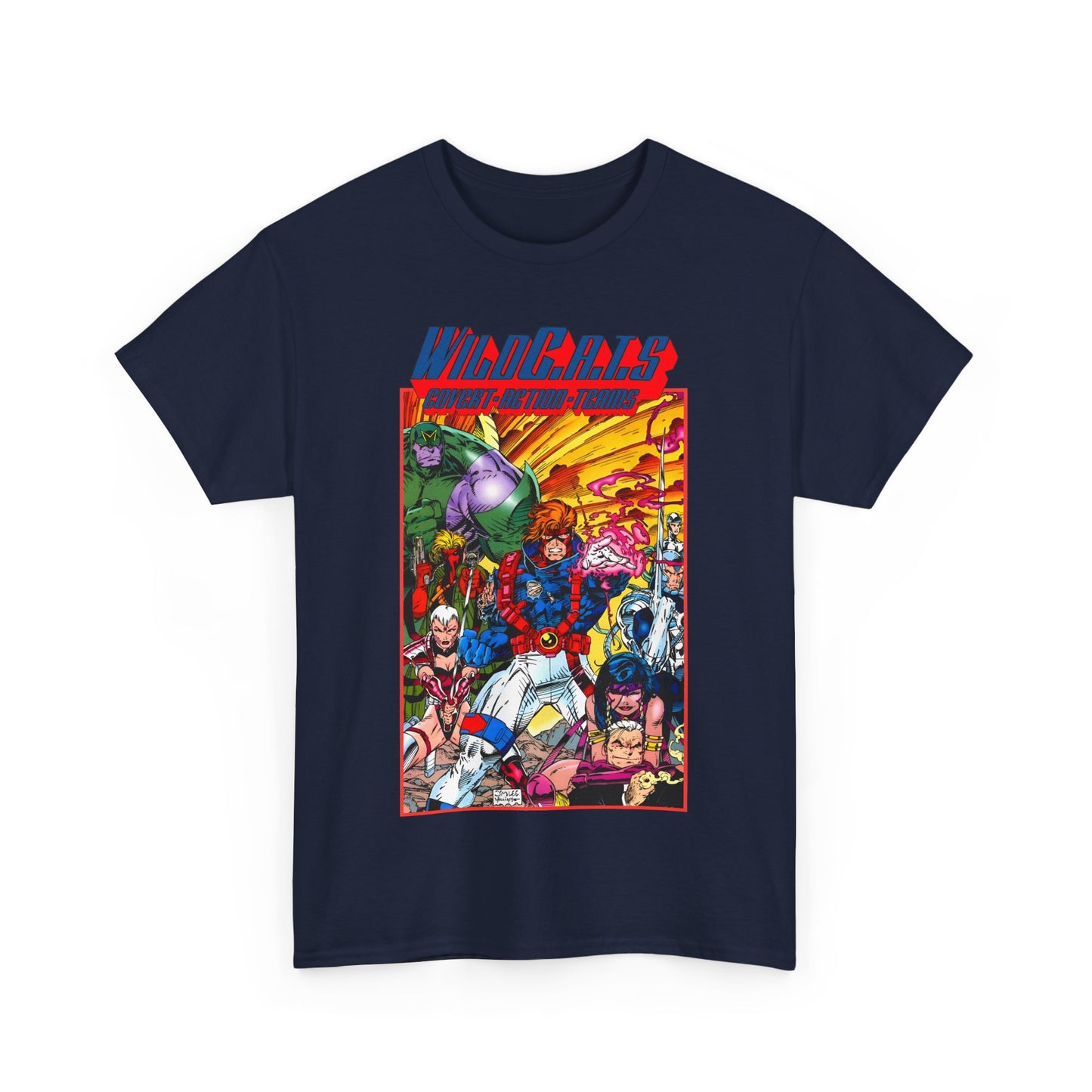 Wildcats T-Shirt - Jim Lee Art - WildC.A.T.s: Covert Action Teams - Spartan, Voice, Grifter, Zealot, Emp - Image/Wildstorm/DC Comics