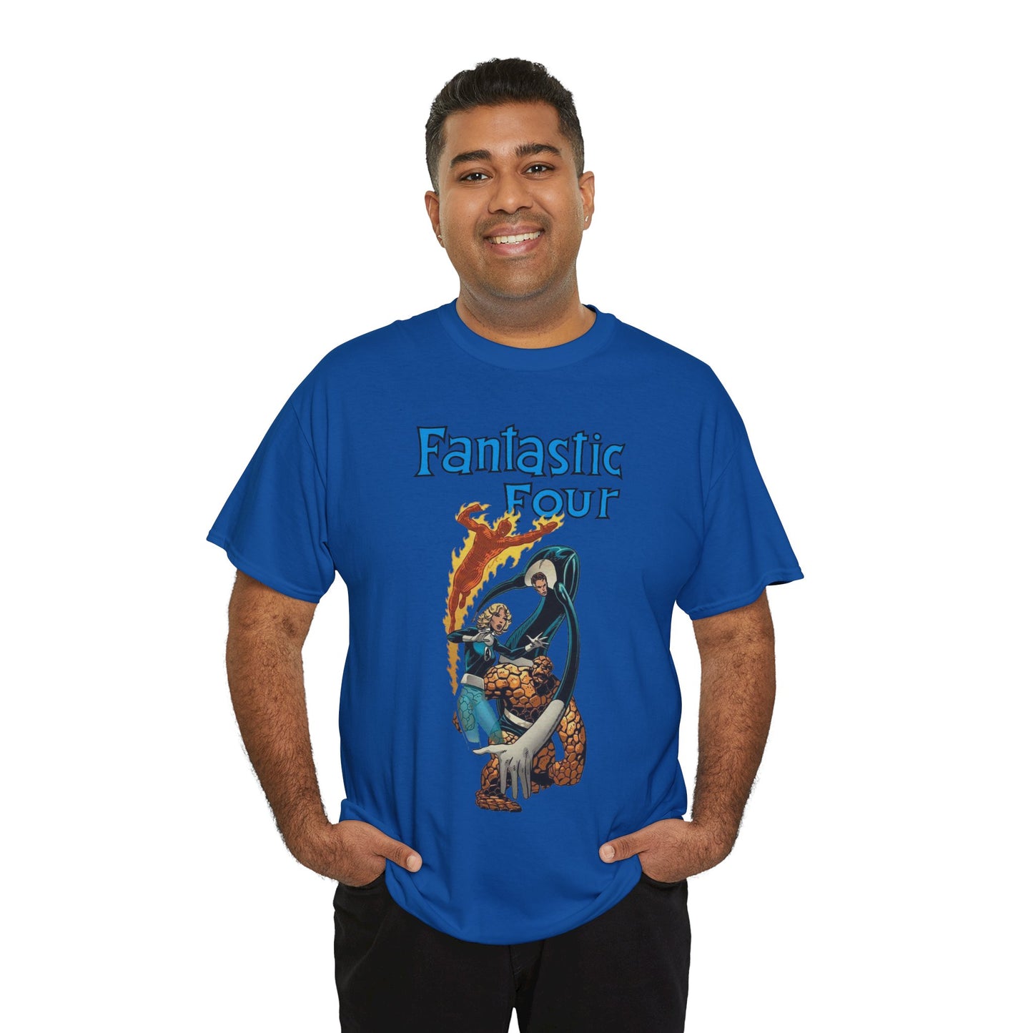 Fantastic Four T-Shirt - John Byrne Art - Invisible Woman, Reed Richards, The Thing, Human Torch - Marvel Comics