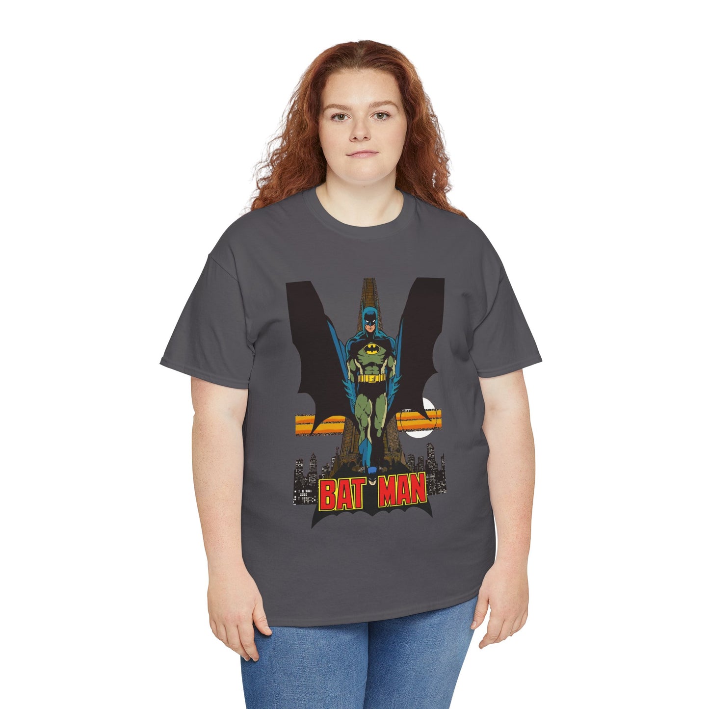 Batman T-Shirt - George Perez Art - JLA 80s Postcard Set - DC Comics - Gotham City - Justice League of America Member