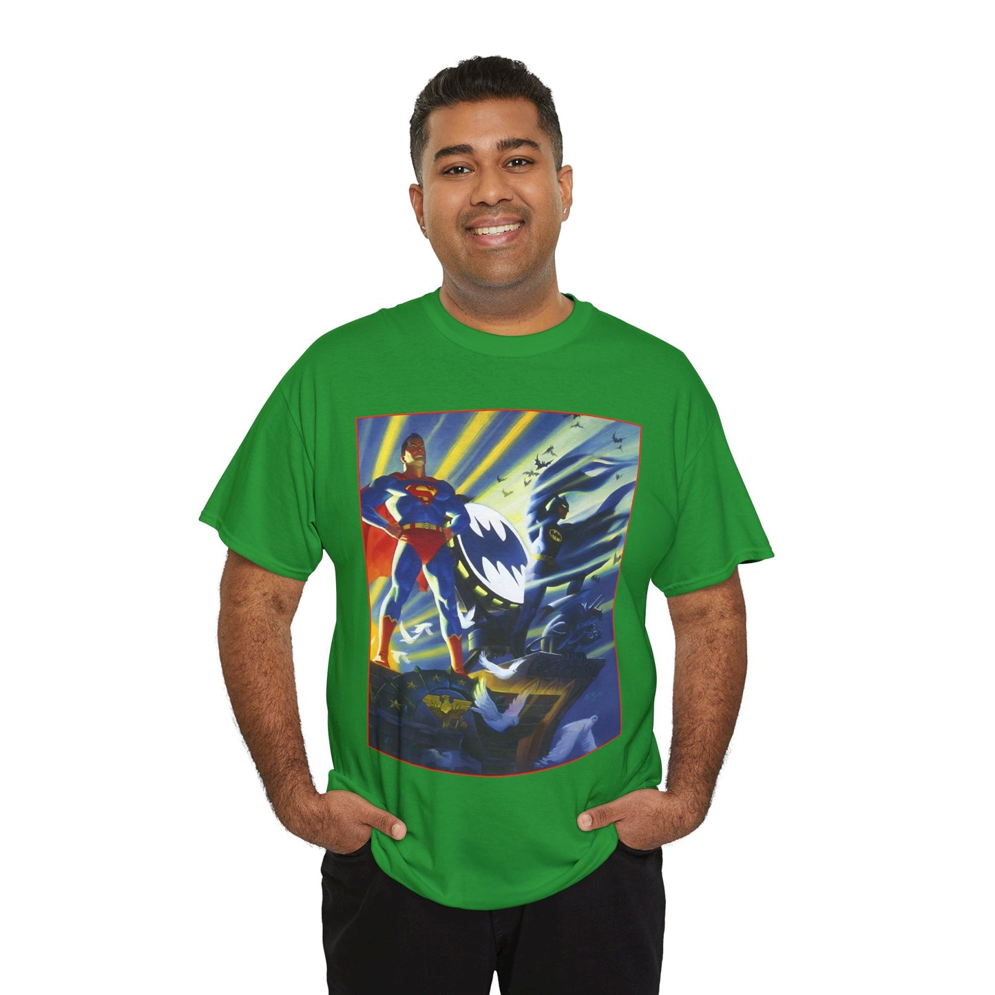 Superman & Batman T-Shirt - Steve Rude Art - The Dark Knight Detective & The Man of Steel - World's Finest - DC Comics