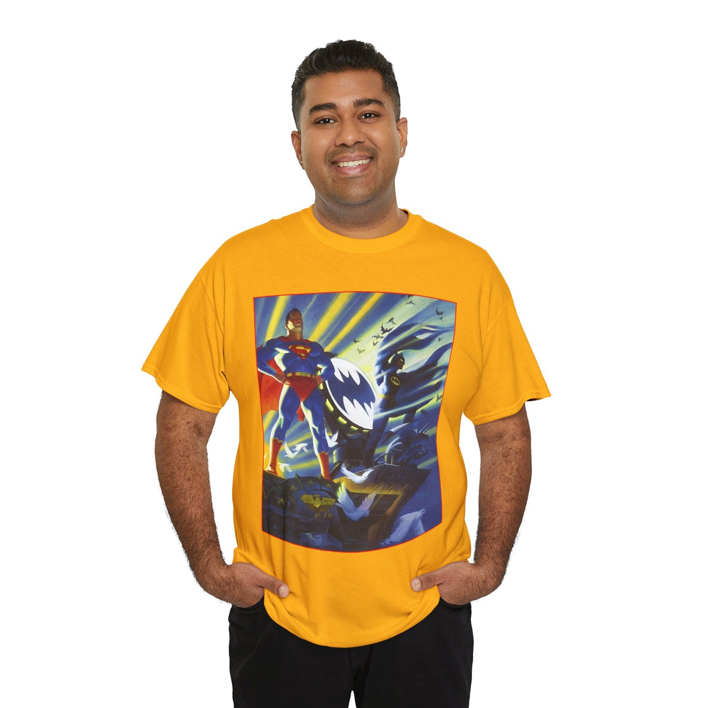 Superman & Batman T-Shirt - Steve Rude Art - The Dark Knight Detective & The Man of Steel - World's Finest - DC Comics