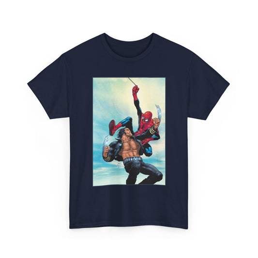 Wolverine Vs Spider-Man T-Shirt - Frank Quitely Art - Marvel Comics