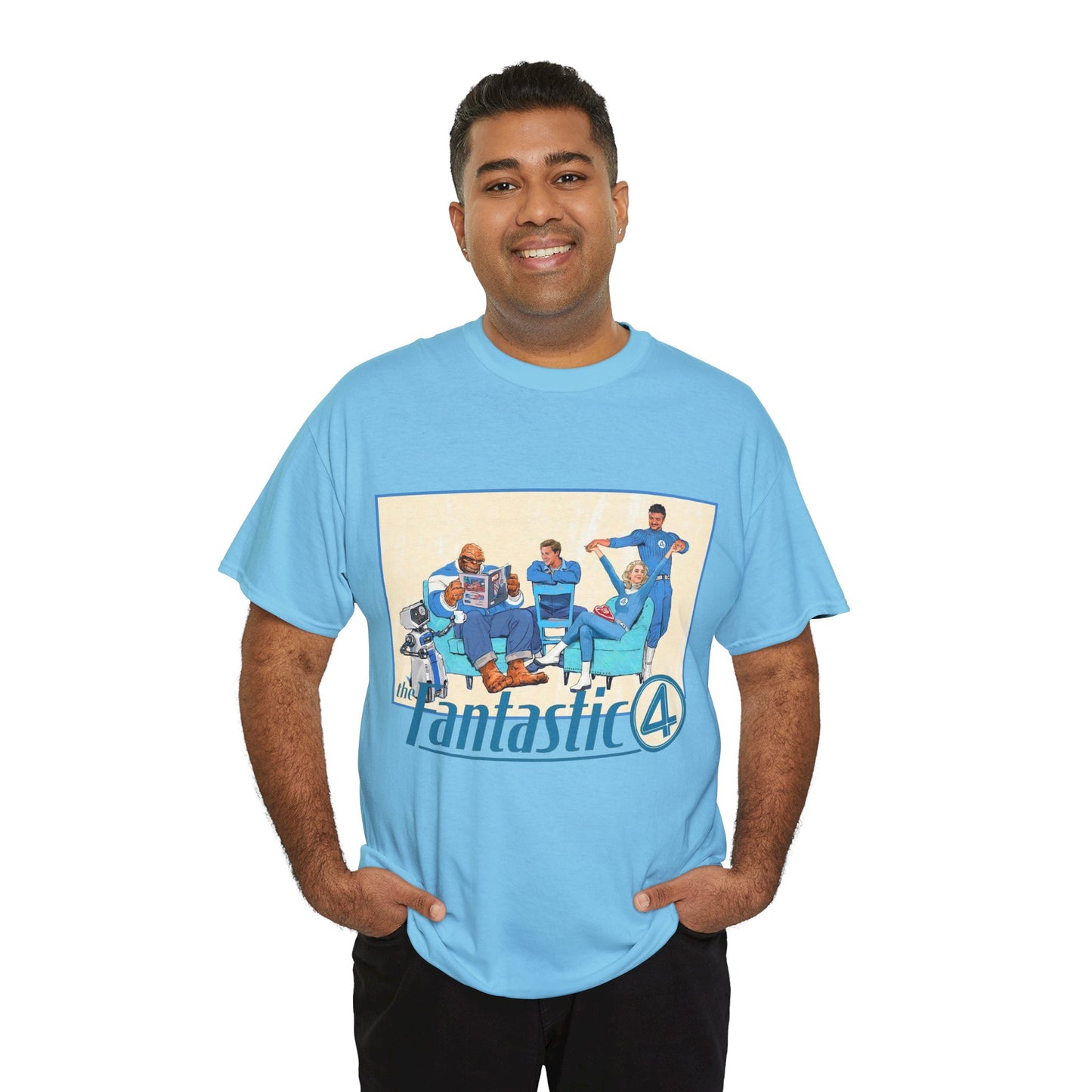 Fantastic Four T-Shirt - 2025 MCU Movie - Reed Richards, Invisible Woman, Thing, Human Torch - Marvel Comics Characters