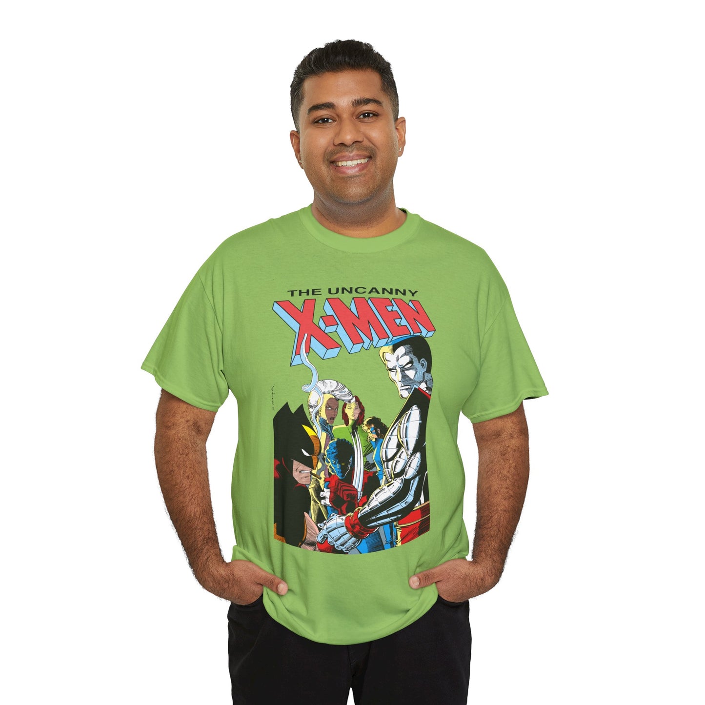 Uncanny X-Men T-Shirt - John Romita Jr Art - Storm, Wolverine, Rogue, Nightcrawler, Colossus, Shadowcat - Mutant Massacre - Marvel Comics