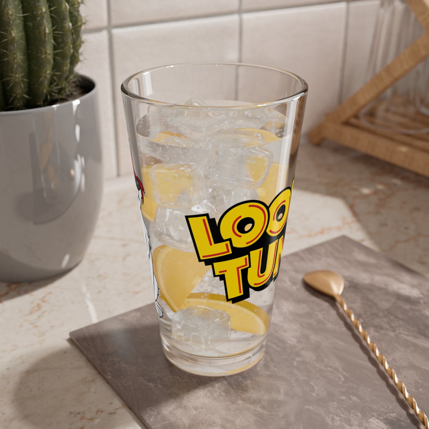 Sam Sheepdog Pint Glass, 16oz - Looney Tunes - Ralph Wolf Enemy - 1950s WB Cartoon