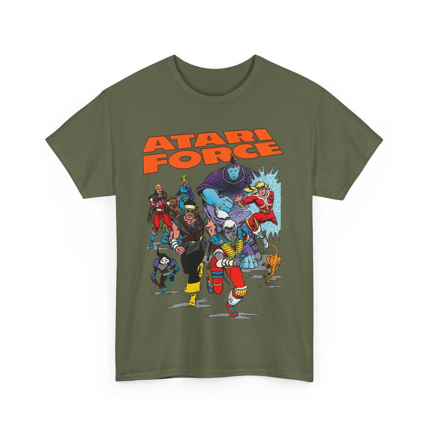 Atari Force T-Shirt - Marshall Rogers & John Byrne Art - Martin Champion, Christopher "Tempest" Champion, "Dart" Bia O'Rourke-Singh, Hukka, Morphea, Babe, Pakrat, Blackjak, Taz - DC Comics