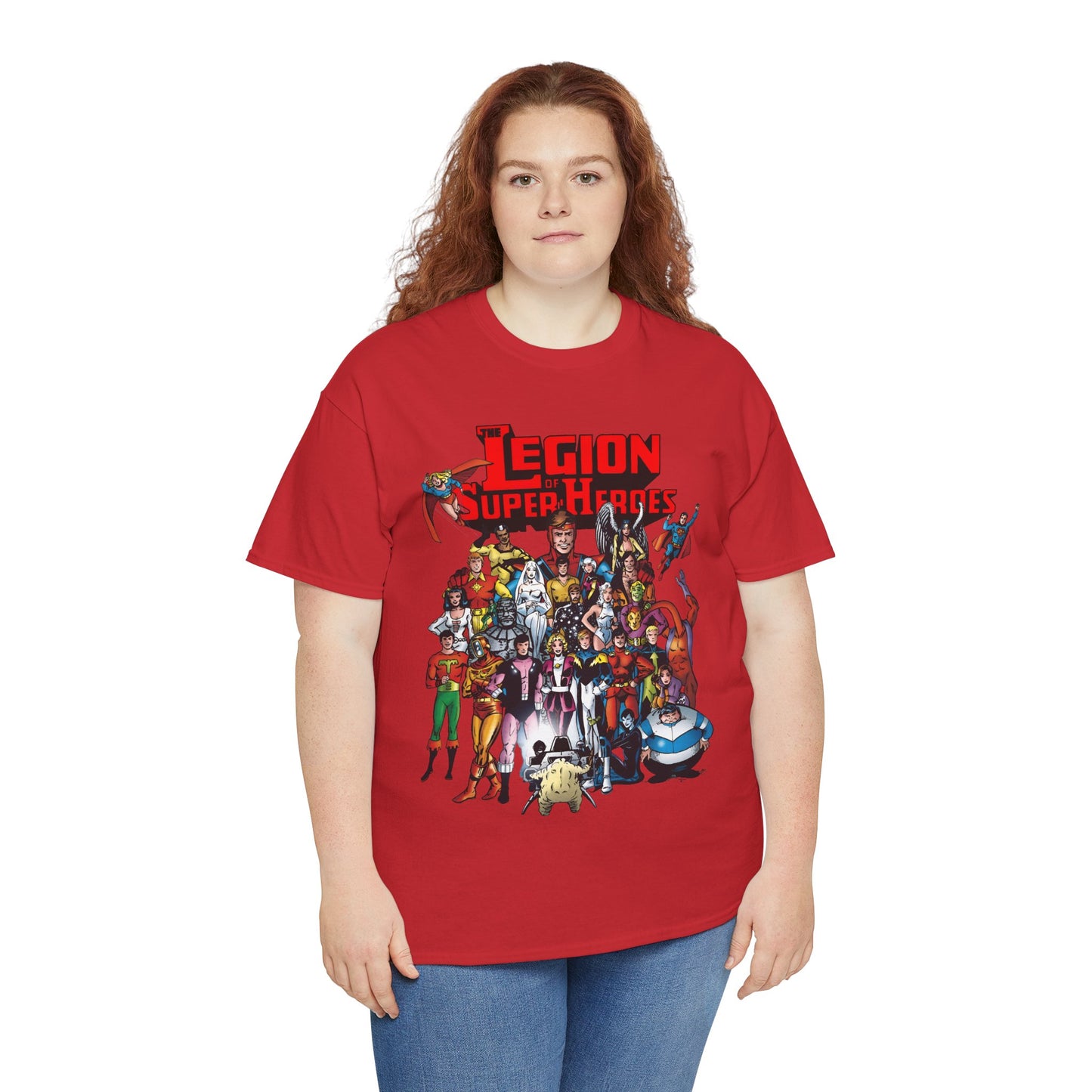 Legion of Super-Heroes T-Shirt - #300 Cover Art - Cosmic Boy, Saturn Girl, Superboy, Wildfire, Mon-El, Dream Girl, Brainiac 5, Supergirl - DC Comics