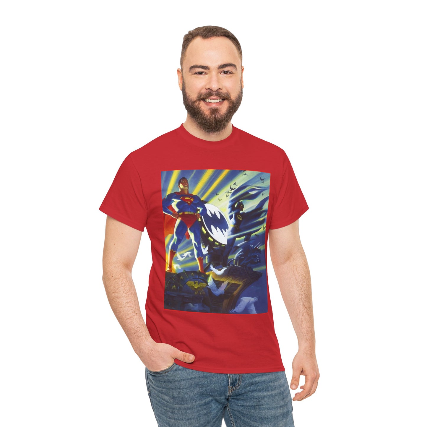 Superman & Batman T-Shirt - Steve Rude Art - The Dark Knight Detective & The Man of Steel - World's Finest - DC Comics