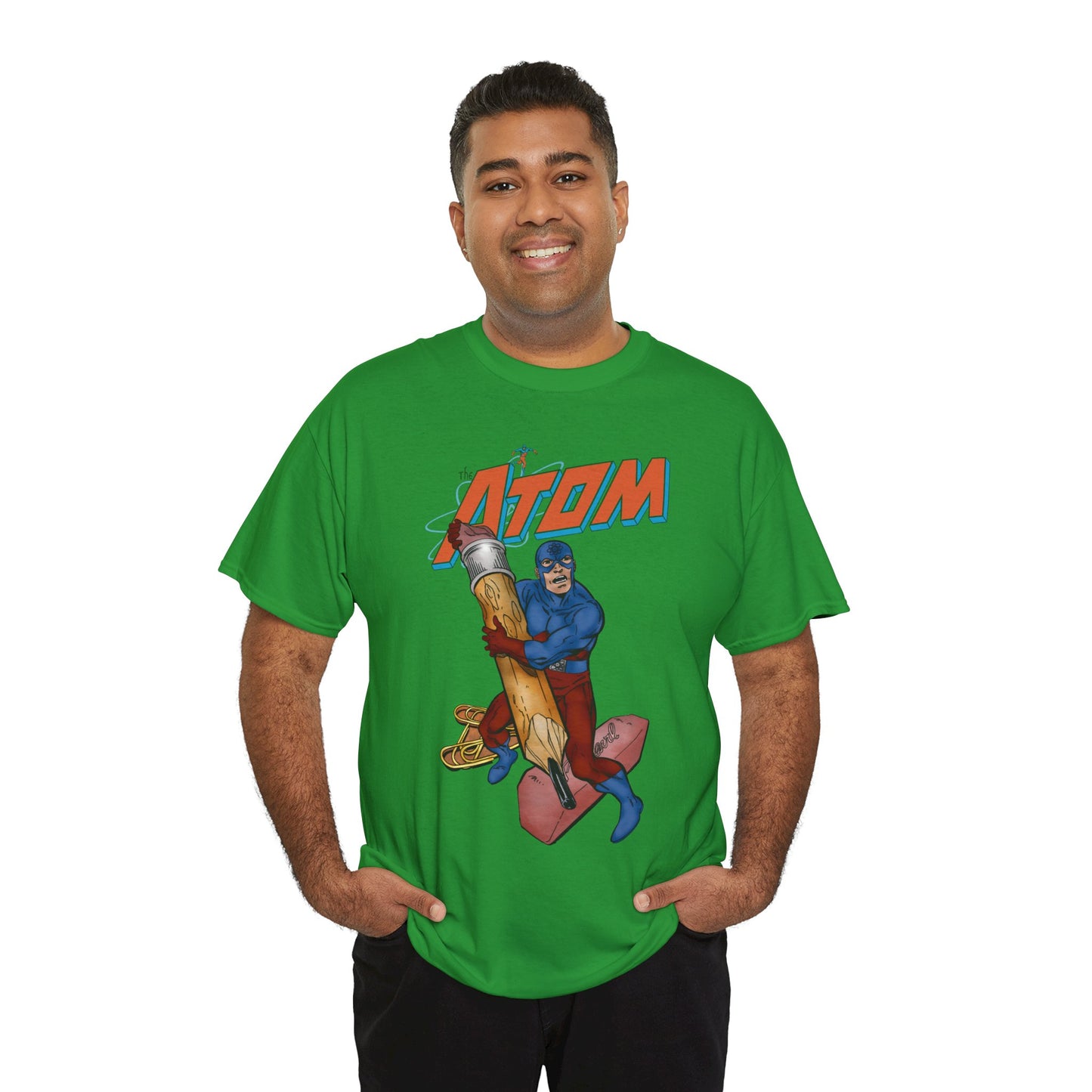 Atom T-Shirt - John Byrne Art - Ray Palmer, Justice League Member - Professor at Ivy University - DC Comics