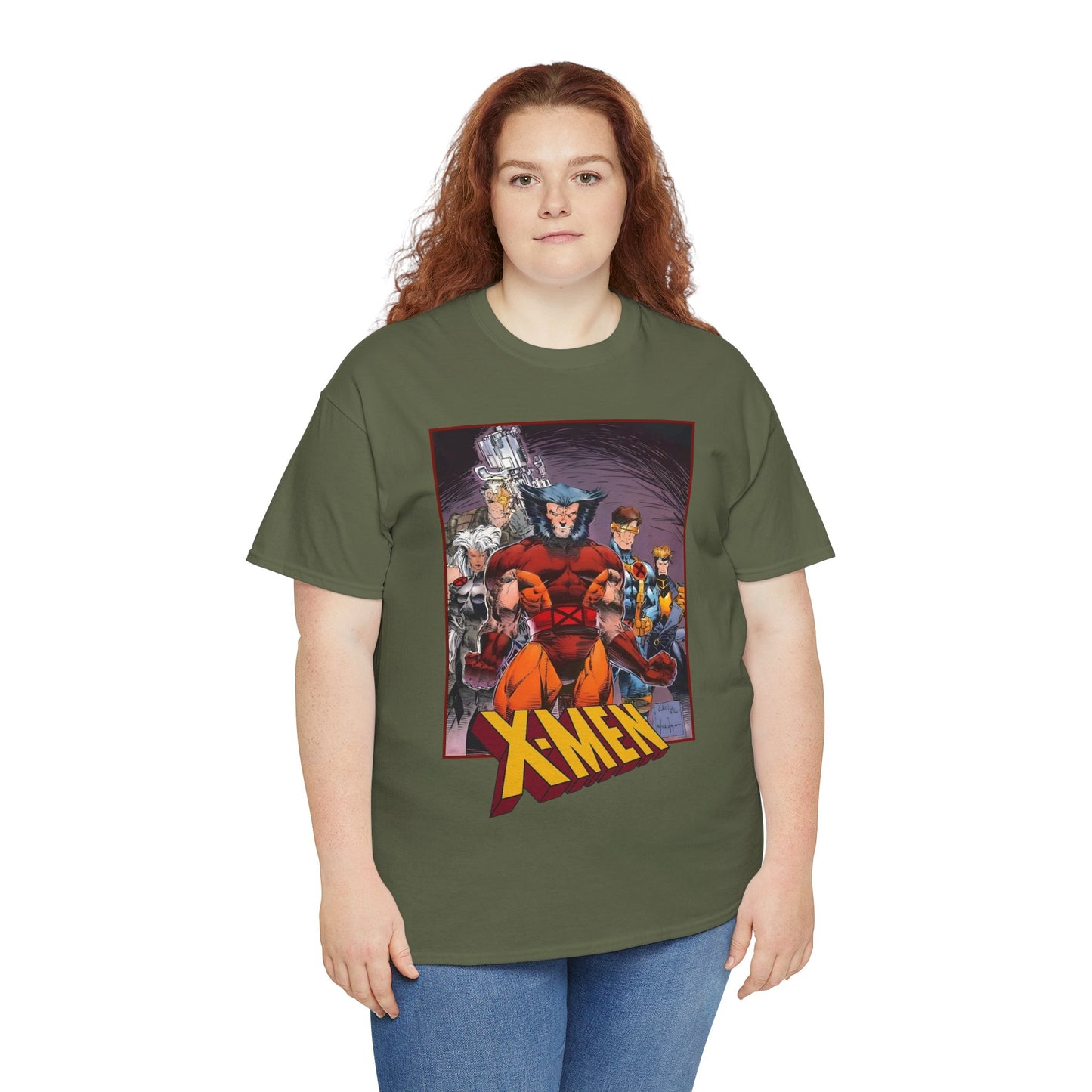 X-Men T-Shirt - While Portacio Art - Wolverine, Cyclops, Storm, Cable, Havok - Marvel Comics