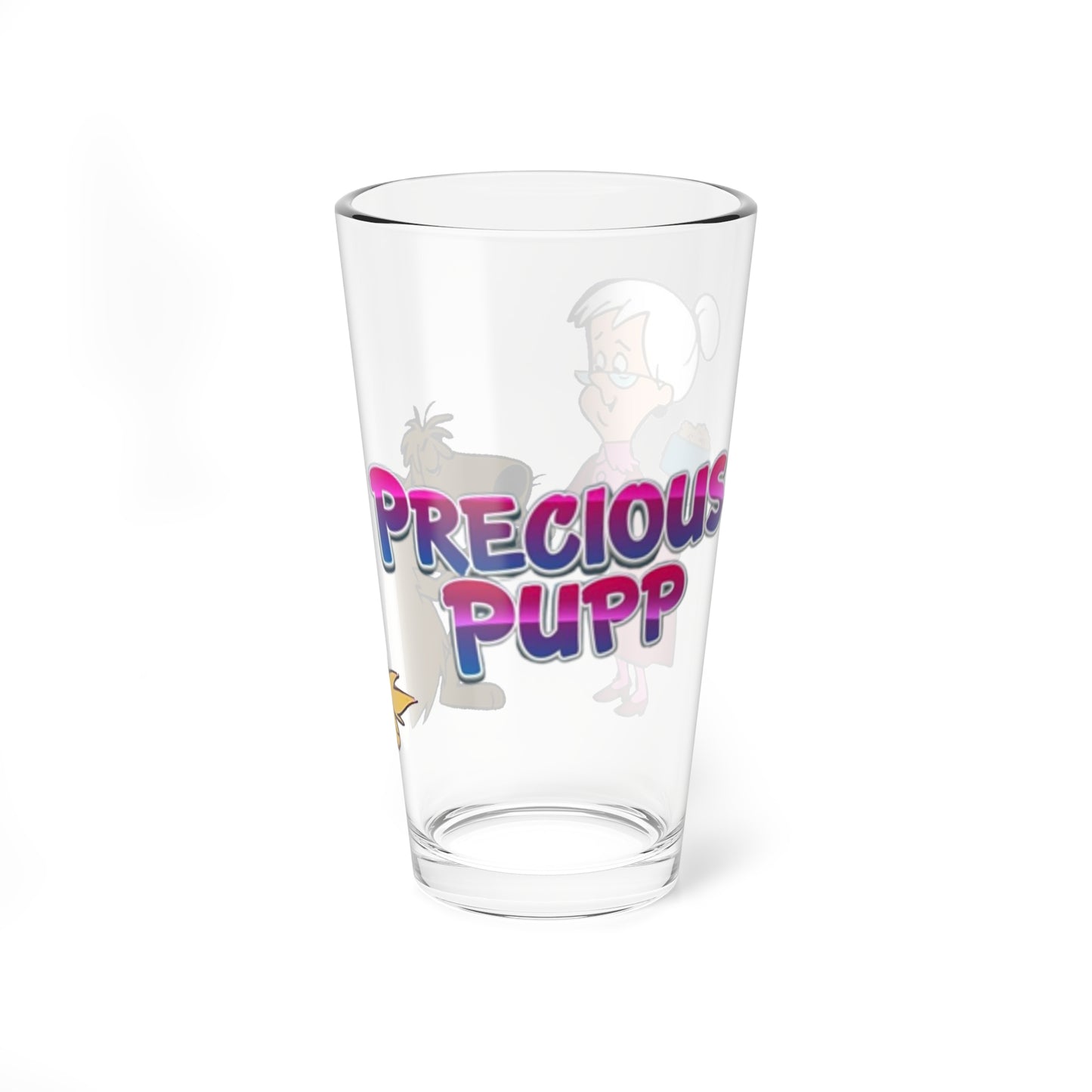 Precious Pupp Glass, 16oz - Hanna-Barbera Cartoon 1960s TV - Granny Sweet - Animated Classic