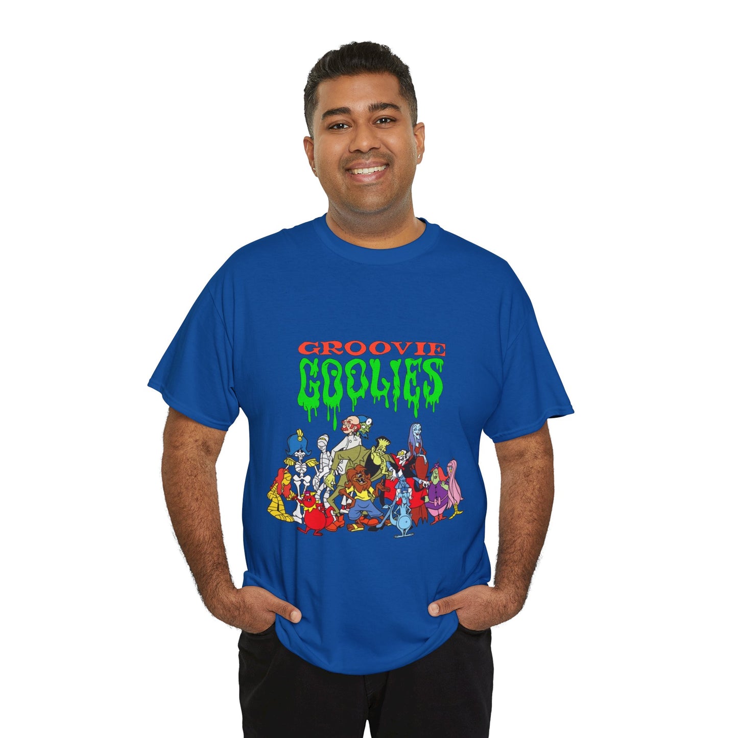 Groovie Goolies T-Shirt - The Monster Trio (Drac, Frankie, Wolfie) - Hagatha, Bella La Ghostly, Boneapart, Mummy - Horrible Hall on Horrible Drive - Filmation Cartoon