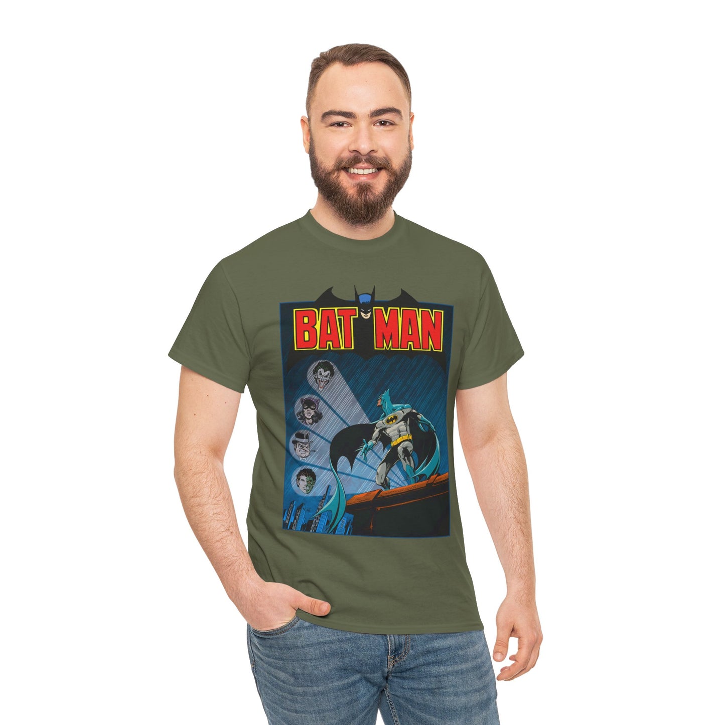 Batman T-Shirt - DC Comics - Catwoman, Joker, Two-Face, Penguin - Bronze Age Art - Gotham City