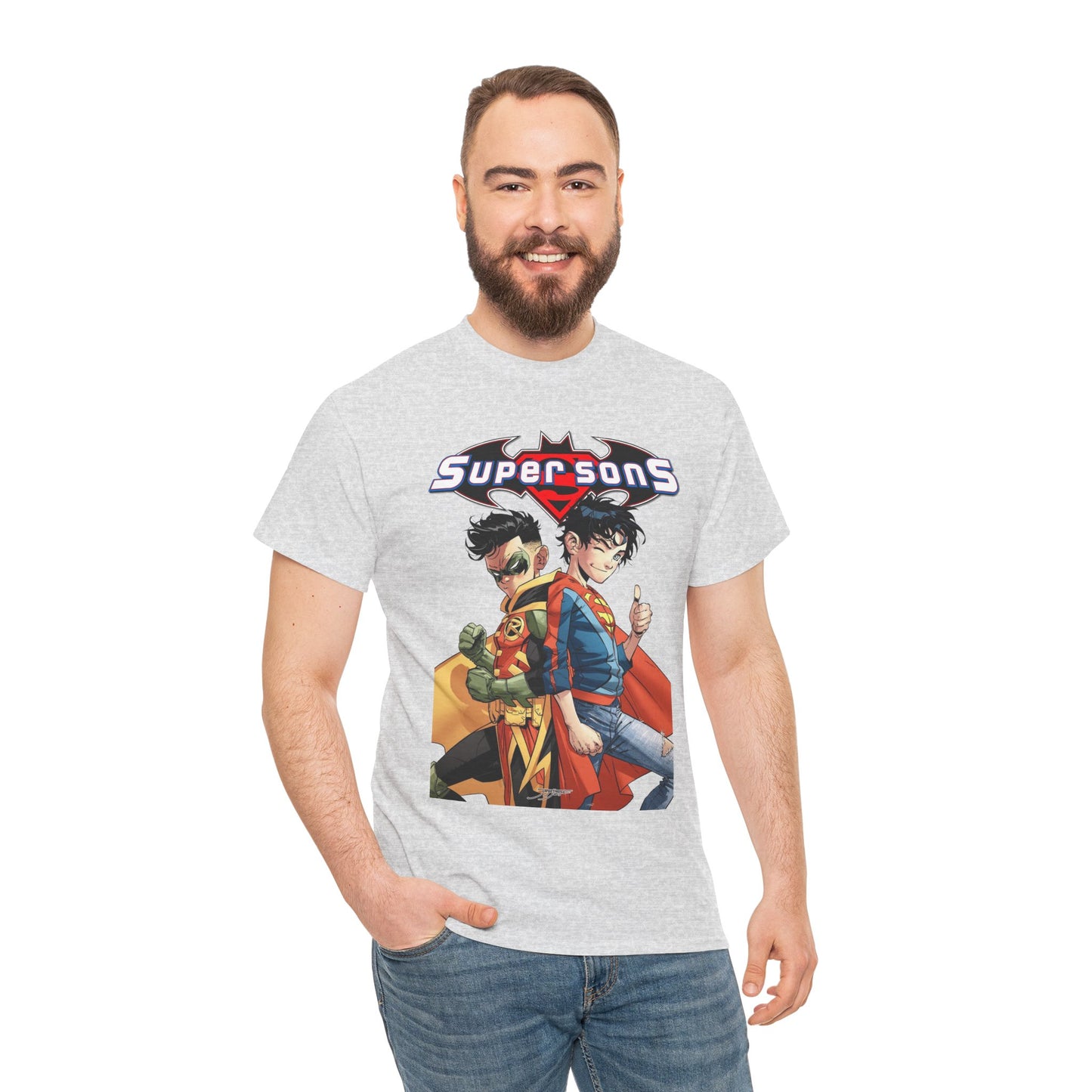 Super Sons T-Shirt - Jorge Jimenez Art - Superboy & Robin - Jon Kent & Damian Wayne - DC Comics - Sons of Superman & Batman