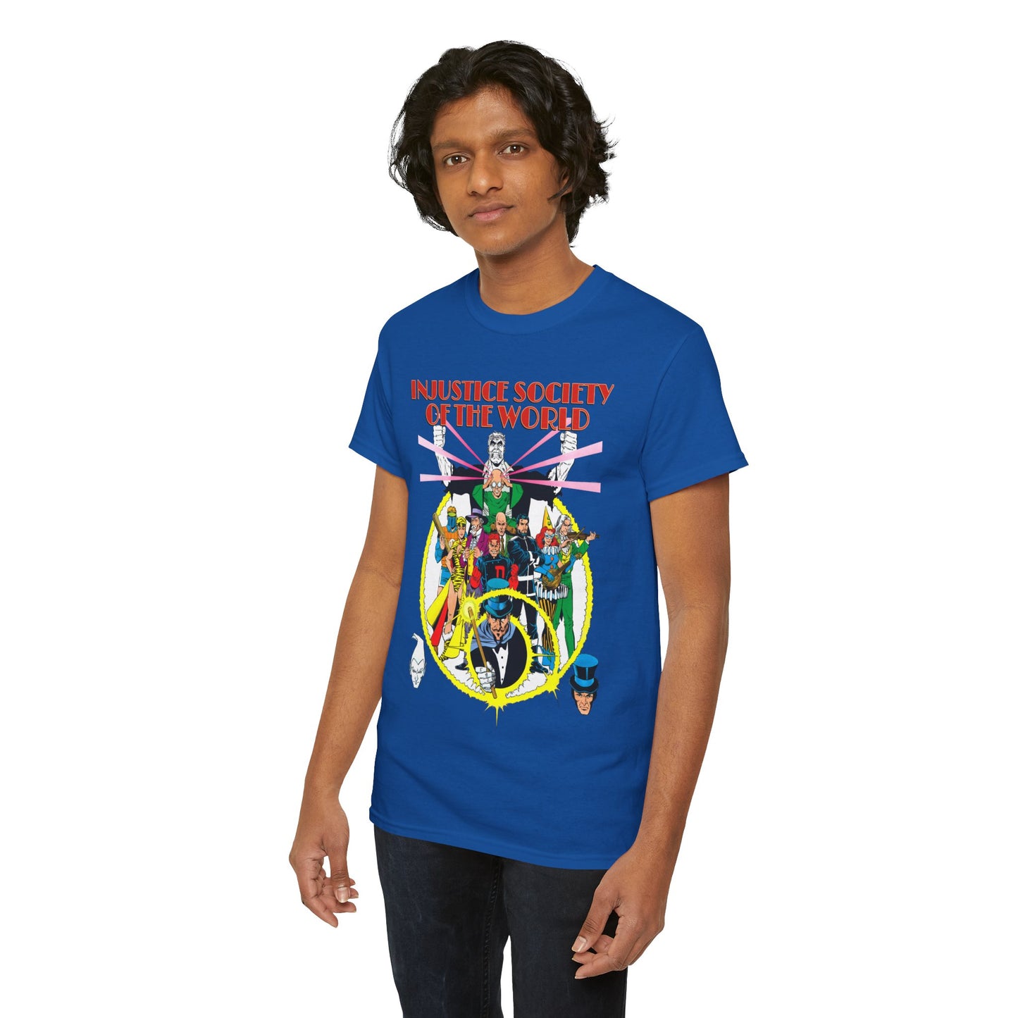 Injustice Society of America T-Shirt - George Perez Art - Justice Society/JSA Foes - Solomon Grundy, Huntress, Per Degaton, The Shade, Vandal Savage - DC Comics - Golden Age