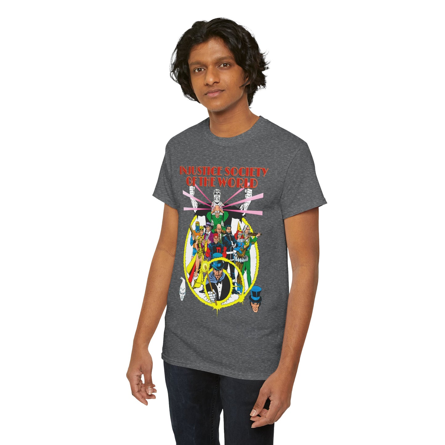 Injustice Society of America T-Shirt - George Perez Art - Justice Society/JSA Foes - Solomon Grundy, Huntress, Per Degaton, The Shade, Vandal Savage - DC Comics - Golden Age