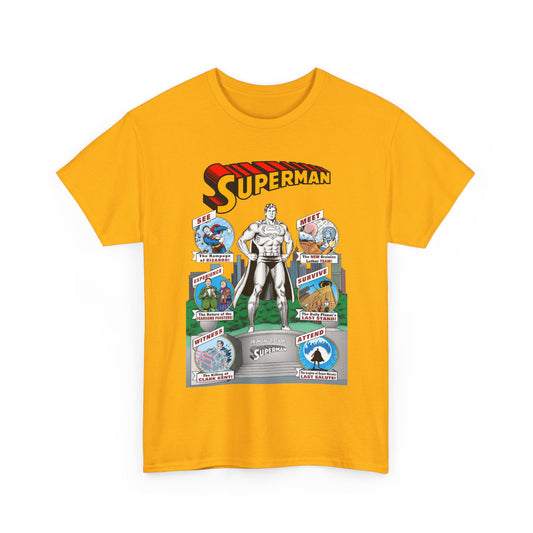 Superman T-Shirt - Curt Swan Art - Whatever Happened to the Man of Tomorrow? - Brainiac, Lex Luthor, Bizarro, Toyman, Daily Planet - Alan Moore Story - DC Comics