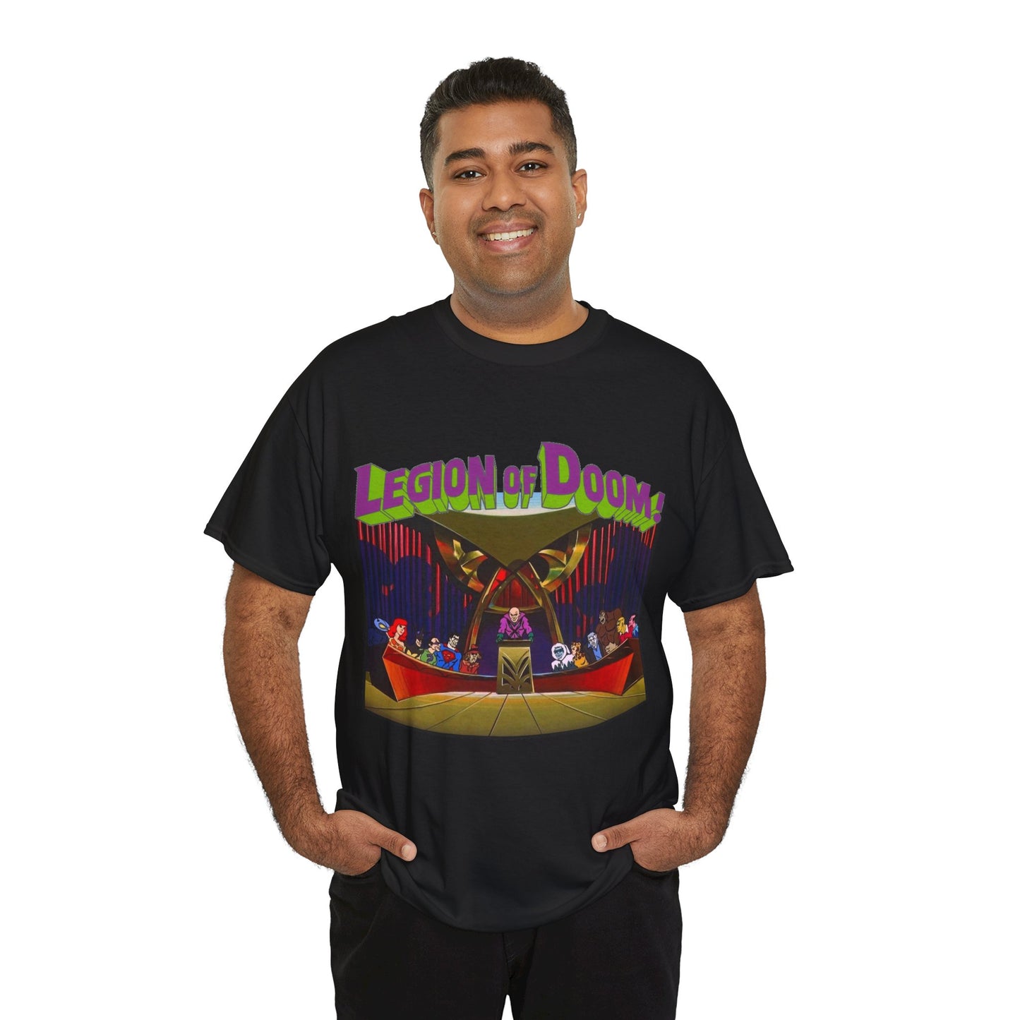 Legion of Doom T-Shirt - Super Friends Cartoon - Lex Luthor, Grodd, Brainiac, Giganta, Riddler, Bizarro, Scarecrow, Hanna-Barbera Animation
