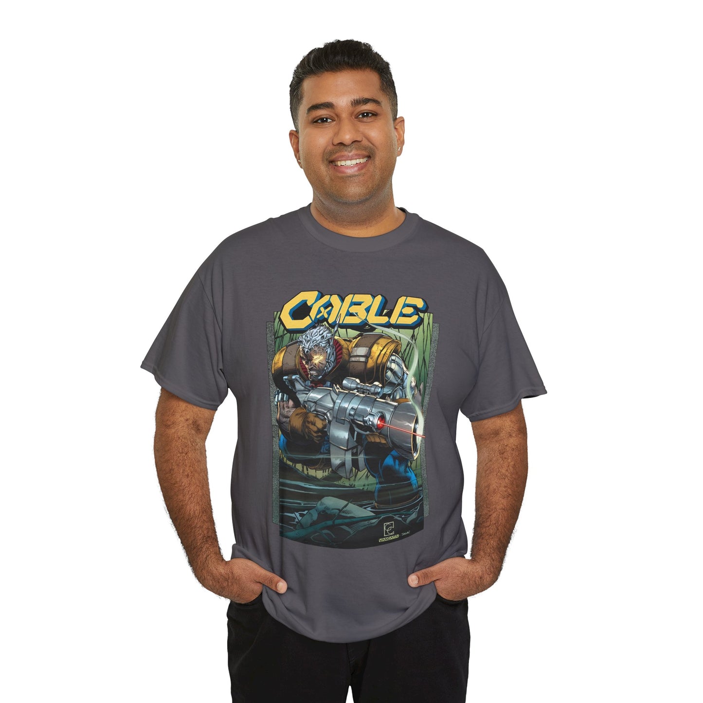 Cable T-Shirt - Greg Capullo Art - X-Force Leader, Mutant Fighter - Nathan Summers - Marvel Comics