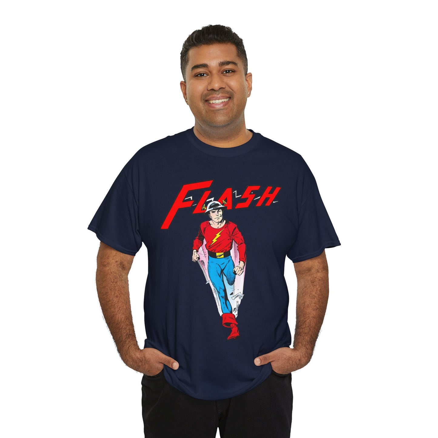 Golden Age Flash T-Shirt - John Byrne Art - Justice Society/JSA Member - Jay Garrick - Speedster