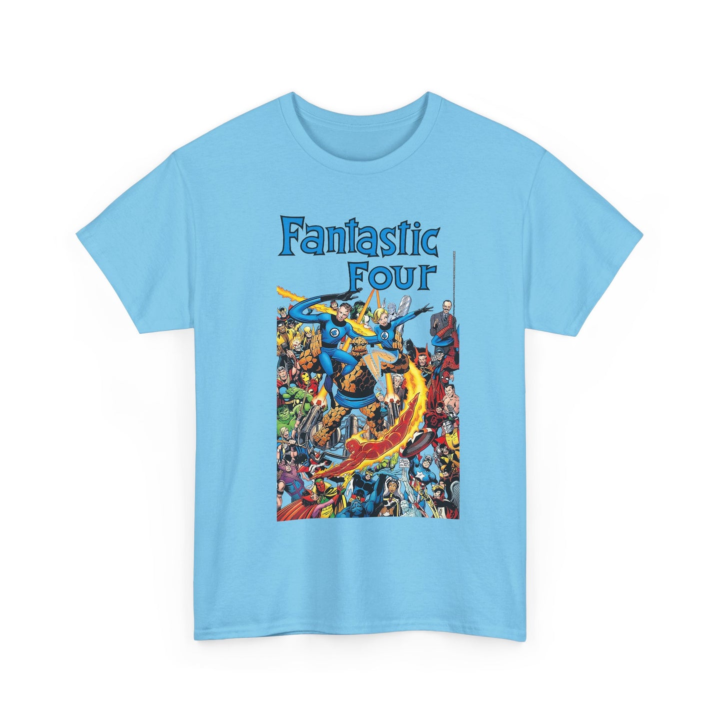 Fantastic Four T-Shirt - Classic John Byrne Art - Popular Marvel Comics Characters - Human Torch, The Thing, Invisible Woman, Reed Richards - 2025 MCU Movie
