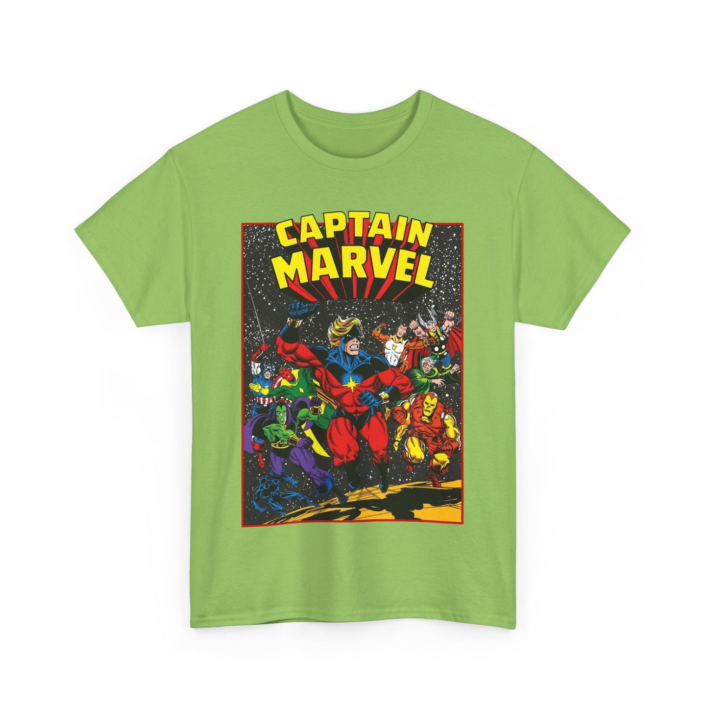 Captain Marvel T-Shirt - Marvel Comics - Jim Starlin Art - Mar-Vell - Kree - Cosmic Hero