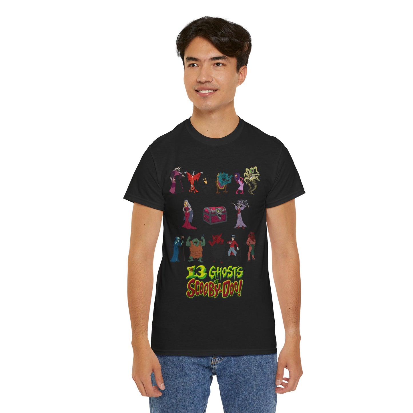 13 Ghosts of Scooby-Doo T-Shirt - Hanna-Barbera Saturday Morning Cartoon - Chest of Demons - Maldor, Queen Morbidia, Reflector Specter