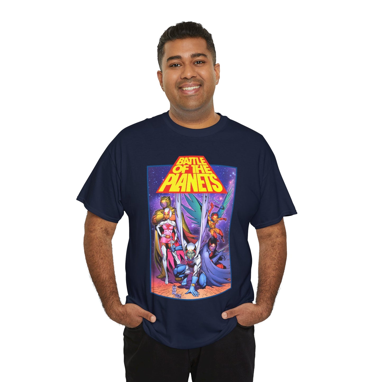 Battle of the Planets T-Shirt - Marc Silvestri Art - G-Force - Popular Gatchaman Cartoon - Mark, Jason, Princess, Keyop, and Tiny