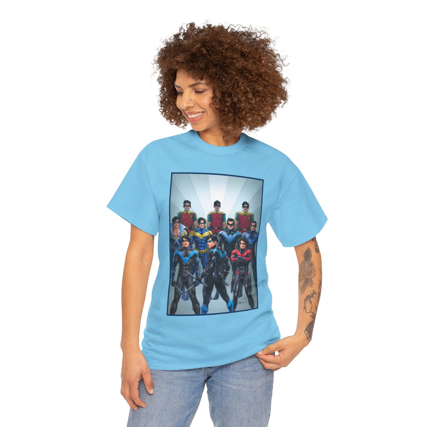 Nightwing Through the Ages T-Shirt - Nicola Scott Art - Dick Grayson, Robin the Boy Wonder - Batman Sidekick - New Teen Titans Leader - DC Comics