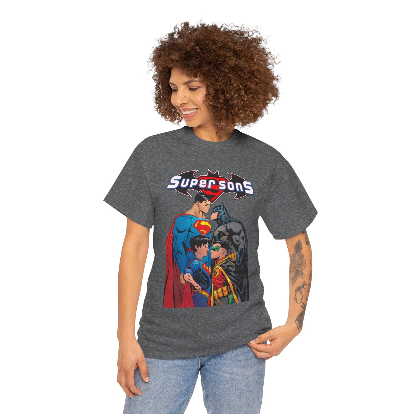 Super Sons T-Shirt - Jorge Jimenez Art - Superman, Batman, Jon Kent, Damian Wayne - DC Comics - Sons of Superman & Batman