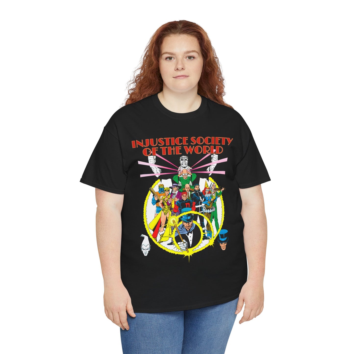 Injustice Society of America T-Shirt - George Perez Art - Justice Society/JSA Foes - Solomon Grundy, Huntress, Per Degaton, The Shade, Vandal Savage - DC Comics - Golden Age