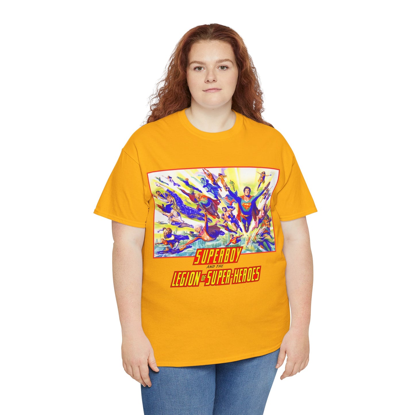 Superboy & Legion of Super-Heroes T-Shirt - Alex Ross Art - Saturn Girl, Brainiac 5, Lightning Lad, Shadow Lass, Dawnstar, Karate Kid - DC Comics