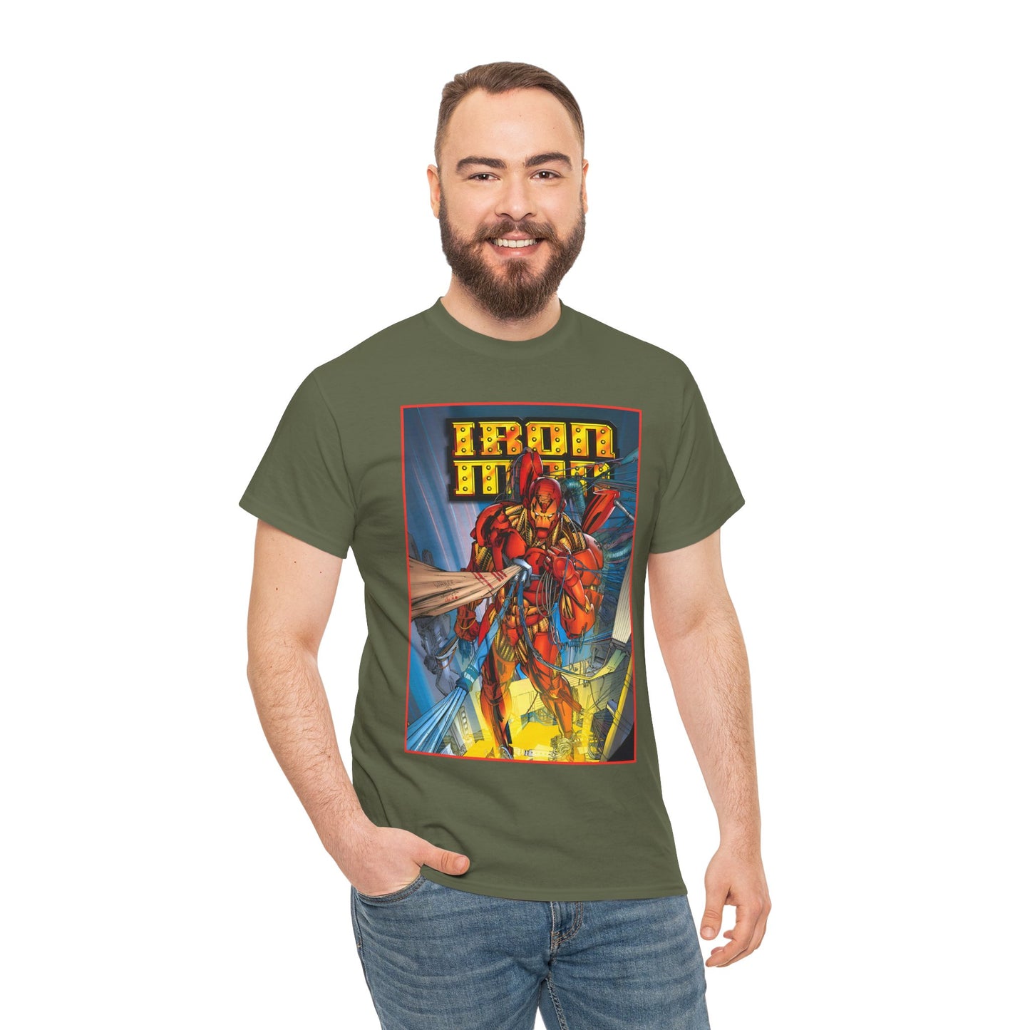 Iron Man T-Shirt - Heroes Reborn Whilce Portacio Art - Popular Marvel Comics Series - Tony Stark