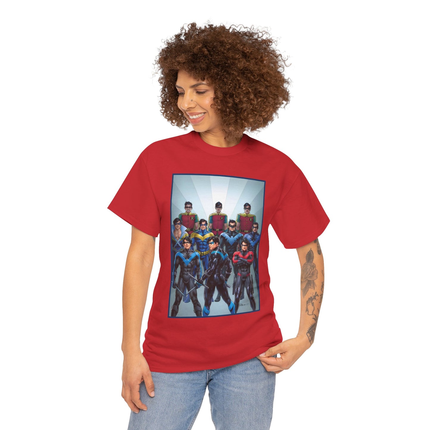 Nightwing Through the Ages T-Shirt - Nicola Scott Art - Dick Grayson, Robin the Boy Wonder - Batman Sidekick - New Teen Titans Leader - DC Comics